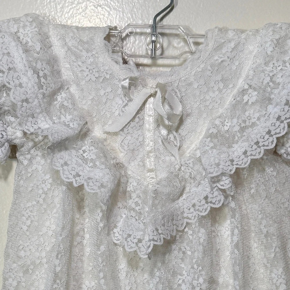Jessica McClintock- Vintage Lace Girls Dress - White  Size 5 - Picture 6 of 6
